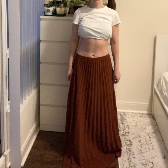 Burnt Orange Maxi Skirt L - Picture 3 of 5